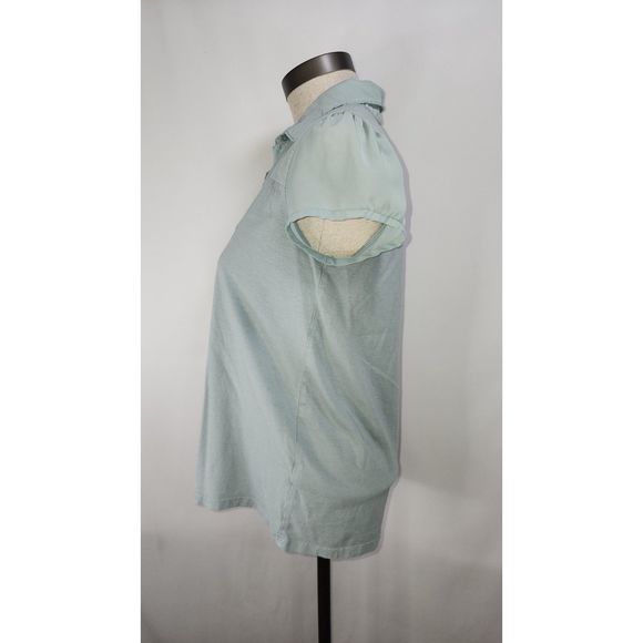 Banana Republic light green short sleeve collared shirt size small - Picture 5 of 6